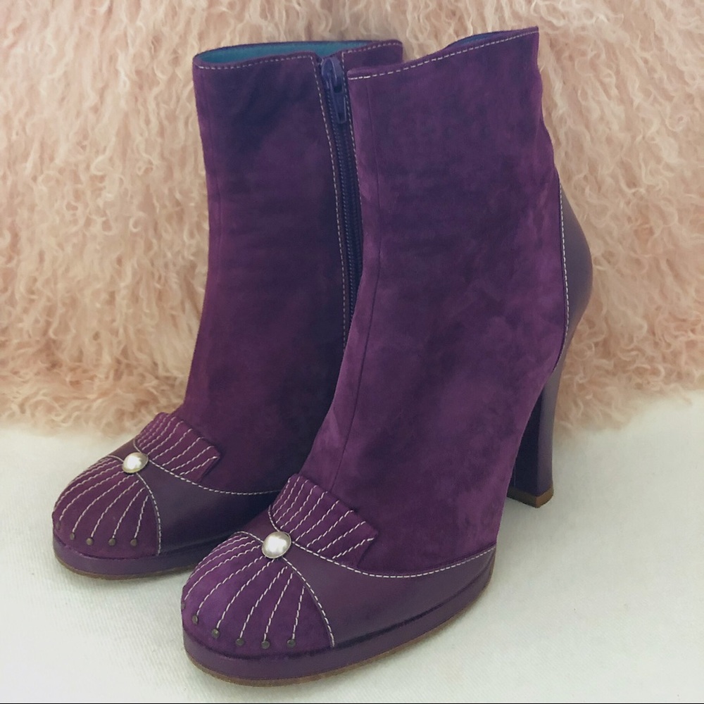 Marc Jacobs Suede Plum Booties